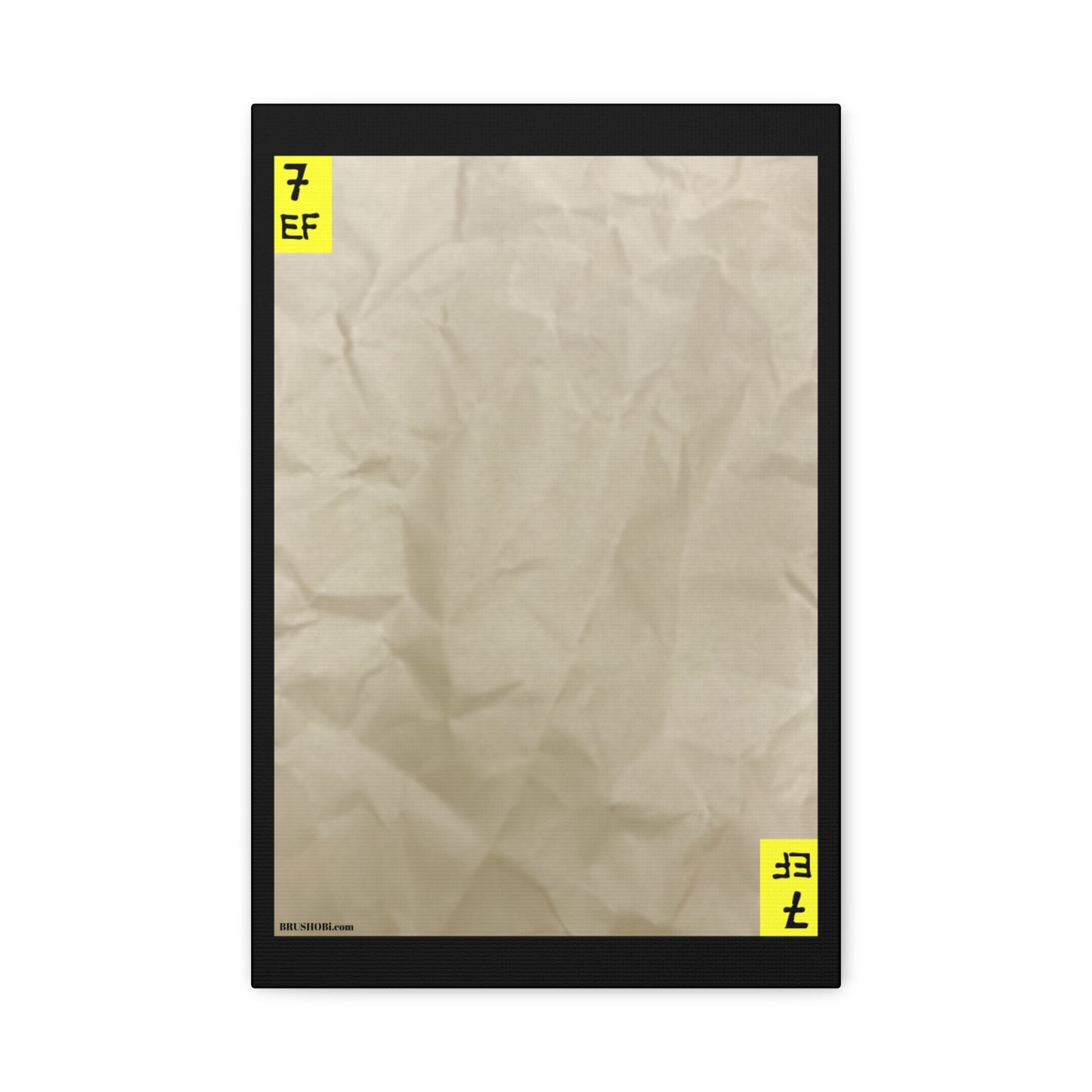 BRUSHOBi Systems Minimalist Matte Canvas Wall Art Painting Card Blank Canvas - 1.25" - The 7 Effect Force Card Blank Canvas Home Decor Fast Yellow