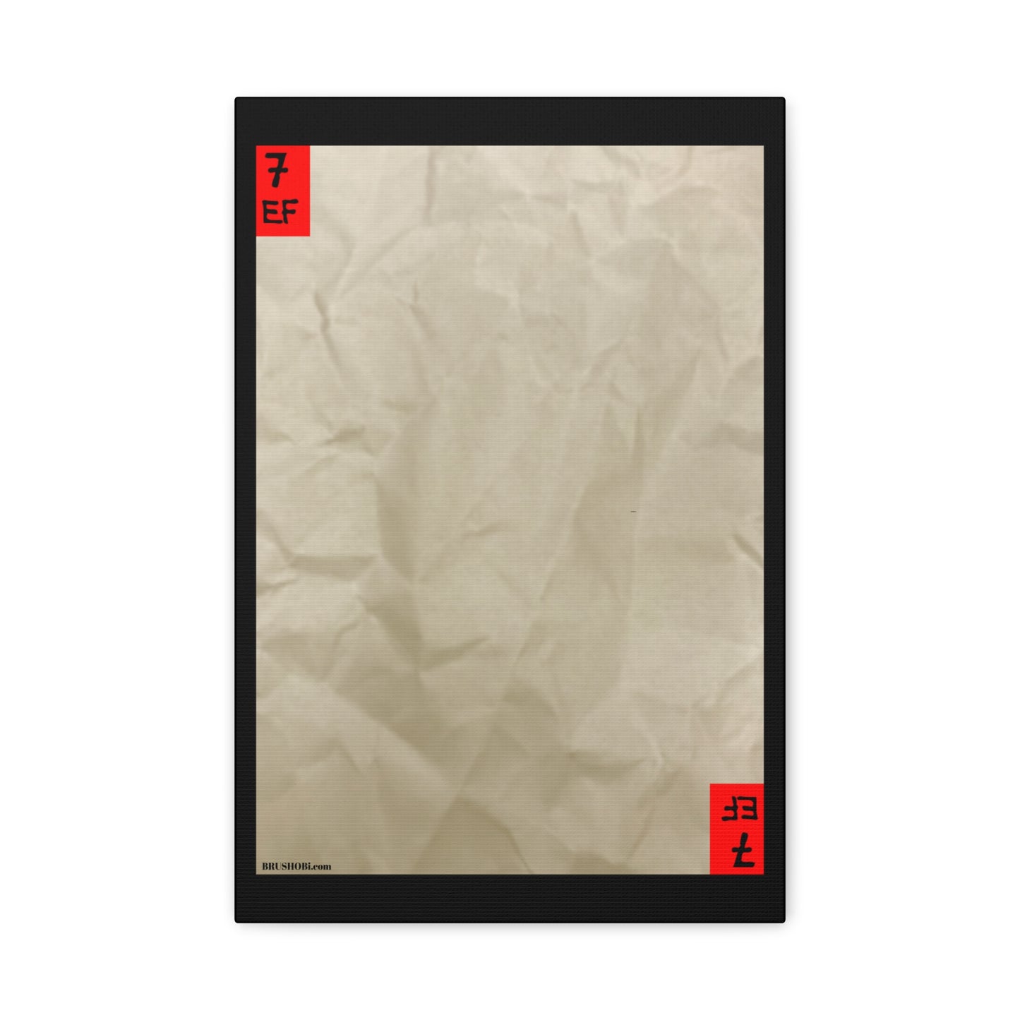 BRUSHOBi Systems Minimalist Matte Canvas Wall Art Painting Card Blank Canvas - 1.25" - The 7 Effect Force Card Blank Canvas Home Decor Strong Red