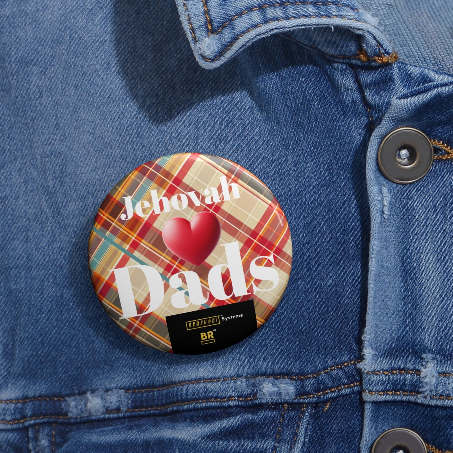BRUSHOBi Systems Preaching Aid - Jehovah ❤️ Dads - Reasons To Love Jehovah Button Best Father Gift