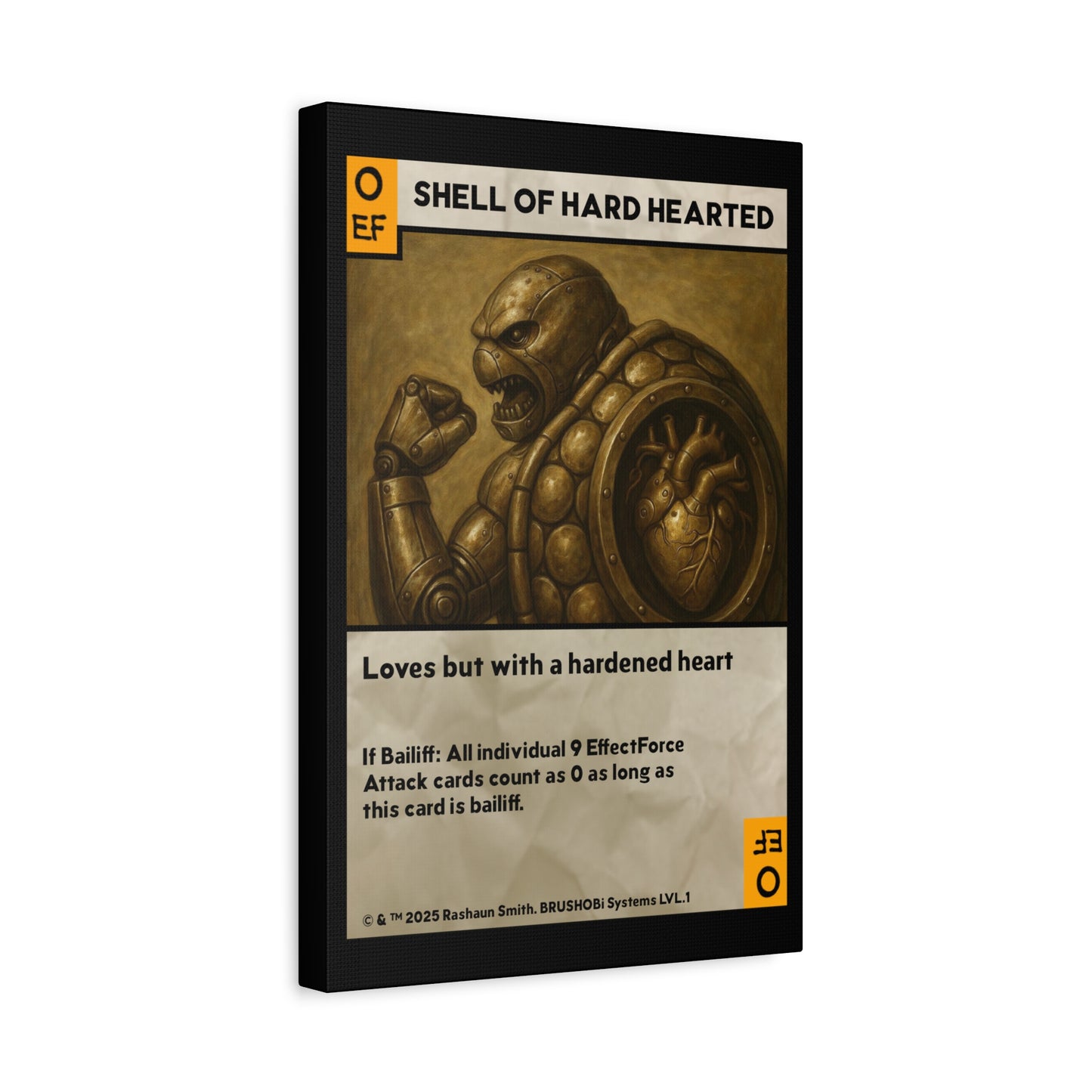 BRUSHOBi Systems Painting Card Canvas - "0 EffectForce Attack: Shell of Hard Hearted" Machine