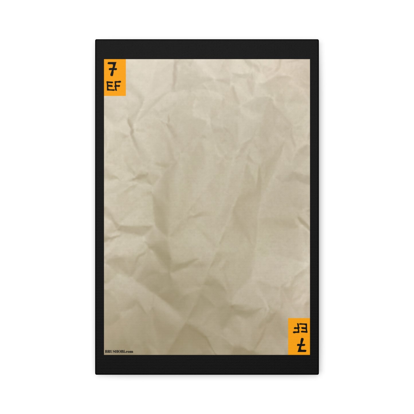 BRUSHOBi Systems Minimalist Matte Canvas Wall Art Painting Card Blank Canvas - 1.25" - The 7 Effect Force Card Blank Canvas Home Decor Wise Orange