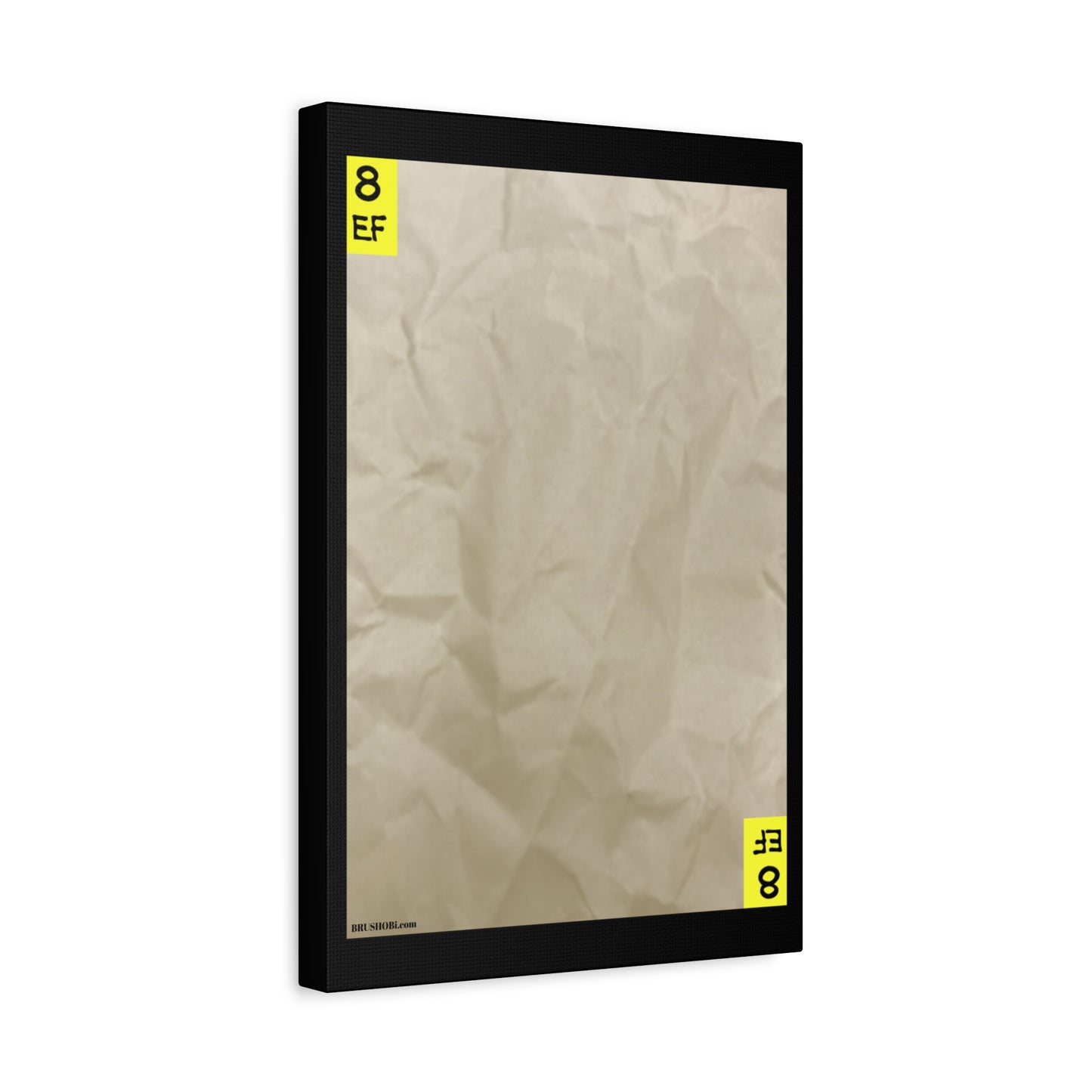 BRUSHOBi Systems Minimalist Matte Canvas Wall Art Painting Card Blank Canvas - 1.25" - The 8 Effect Force Card Blank Canvas Home Decor Fast Yellow
