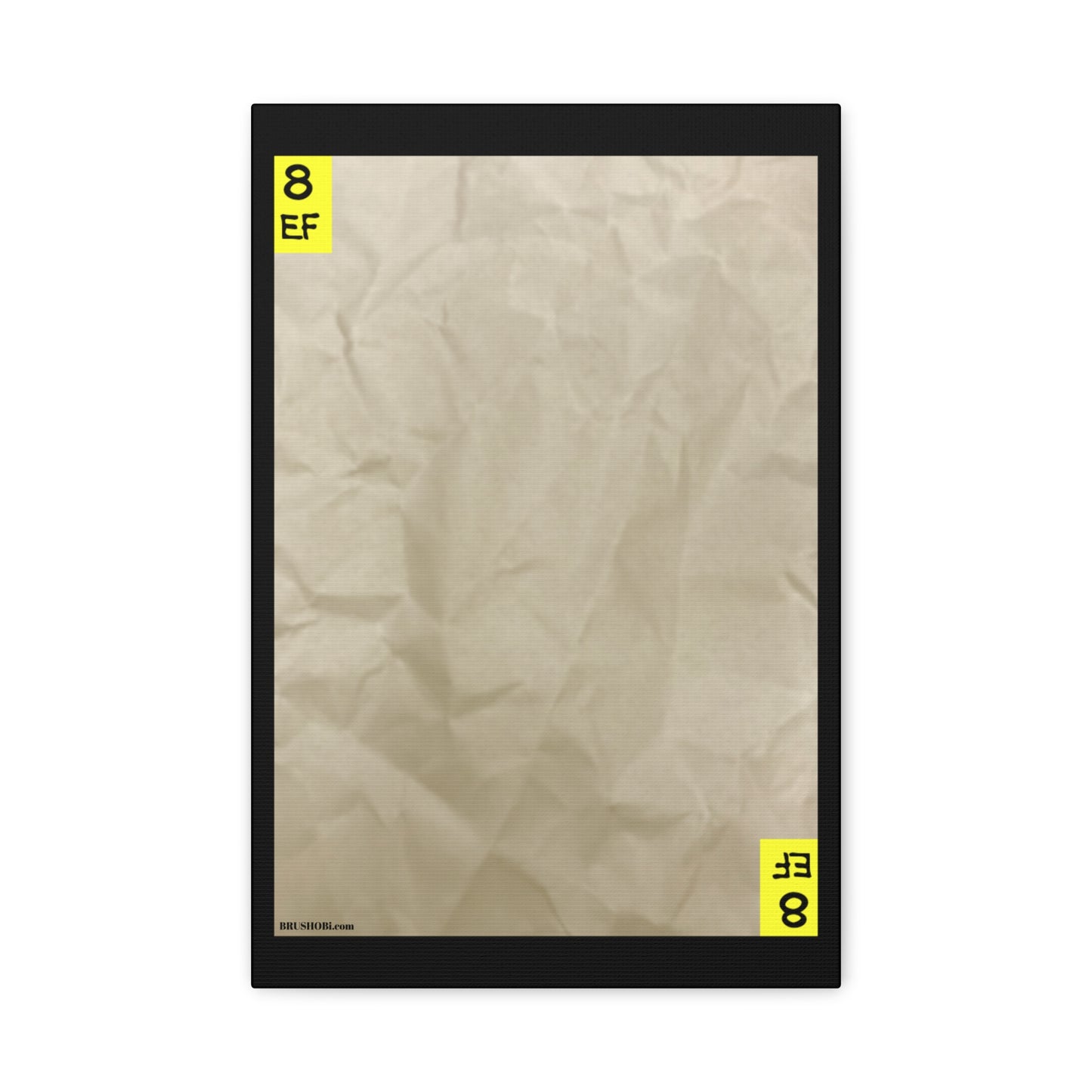 BRUSHOBi Systems Minimalist Matte Canvas Wall Art Painting Card Blank Canvas - 1.25" - The 8 Effect Force Card Blank Canvas Home Decor Fast Yellow